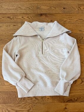 LIKE NEW Varley Vine Half-Zip Fold-Over Collar Sweater (Size XS)